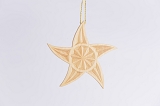 Stern zum Aufh&auml;ngen aus Linde geschnitzt